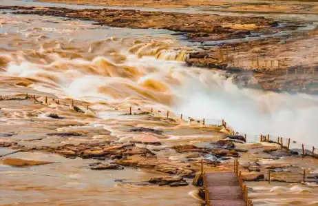 China travel, natural wonders, Yellow River waterfall, adventure travel