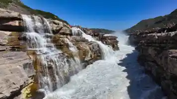 China travel, natural wonders, Yellow River waterfall, adventure travel