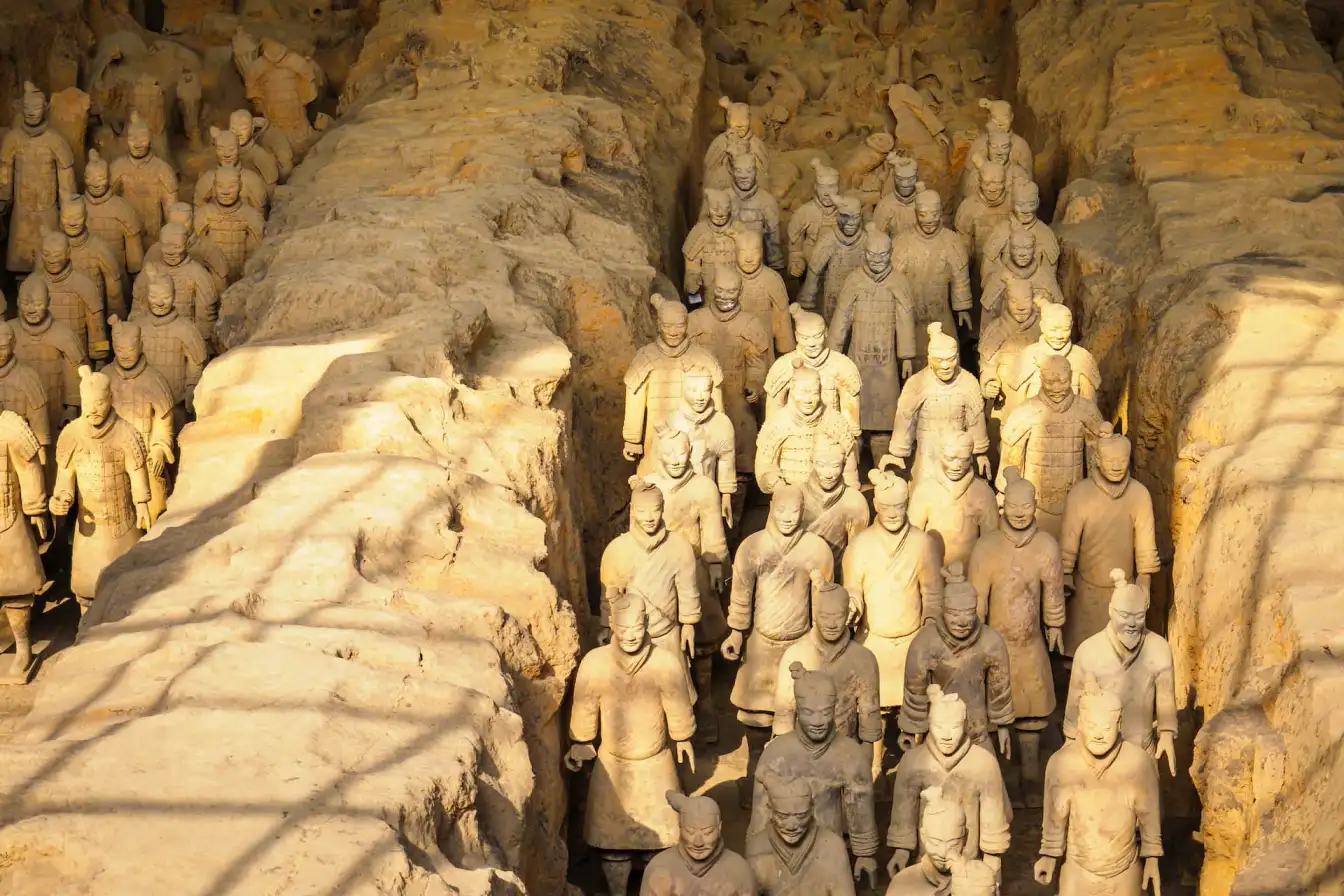 Terracotta Army,Ancient warriors,Historical site,Terracotta Army, archaeological marvel, ancient China, historical wonders