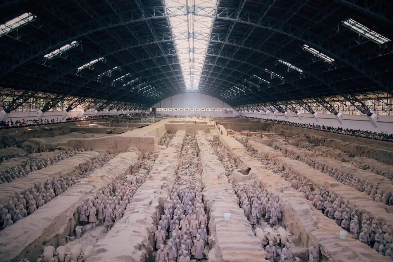 Terracotta Army,Ancient warriors,Historical site,Terracotta Army, archaeological marvel, ancient China, historical wonders