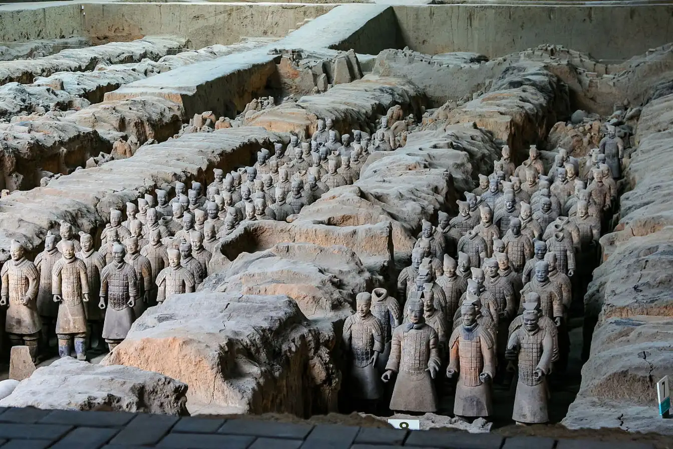 Terracotta Army,Ancient warriors,Historical site,Terracotta Army, archaeological marvel, ancient China, historical wonders