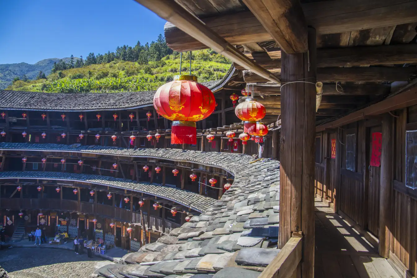 Ancient earthen buildings, Chinese architecture, cultural heritage, historic sites, traditional villages, scenic landscapes