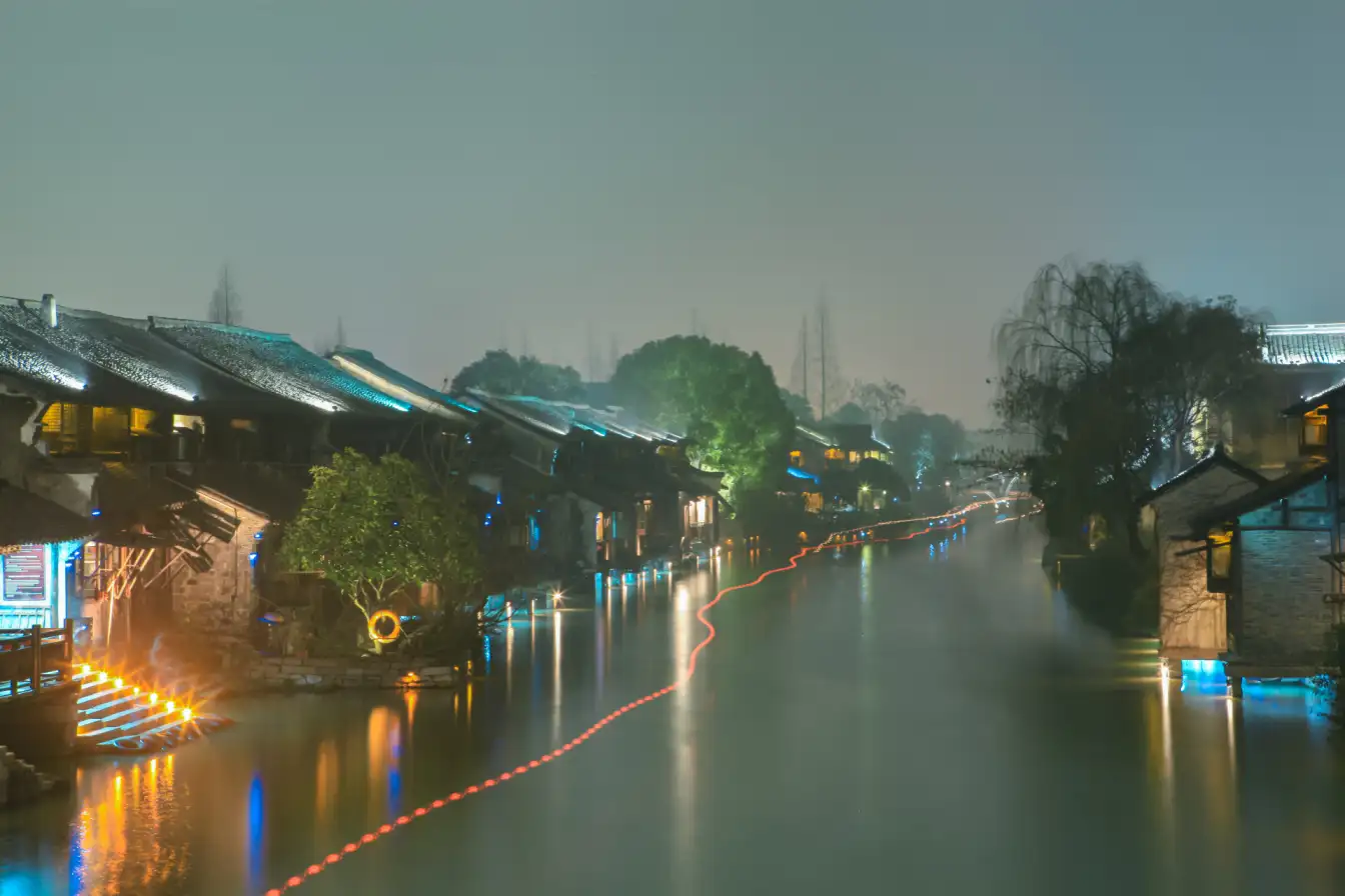 Wuzhen, Zhejiang, water town, ancient bridges, canals, traditional architecture