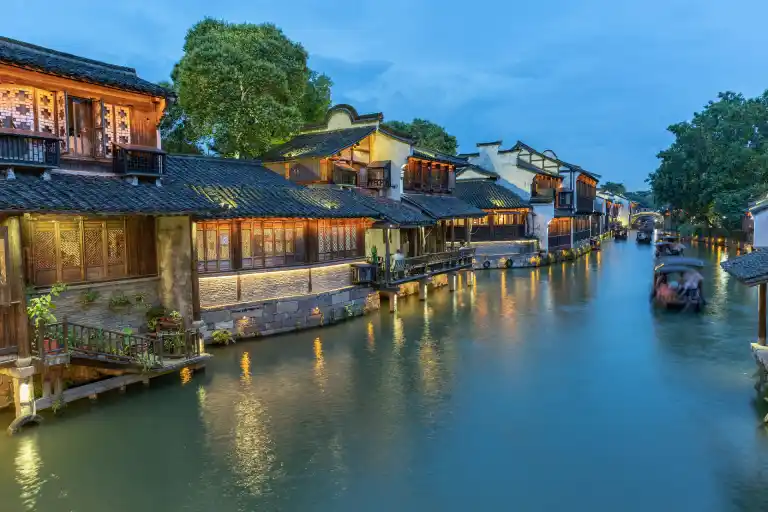 Wuzhen, Zhejiang, water town, ancient bridges, canals, traditional architecture