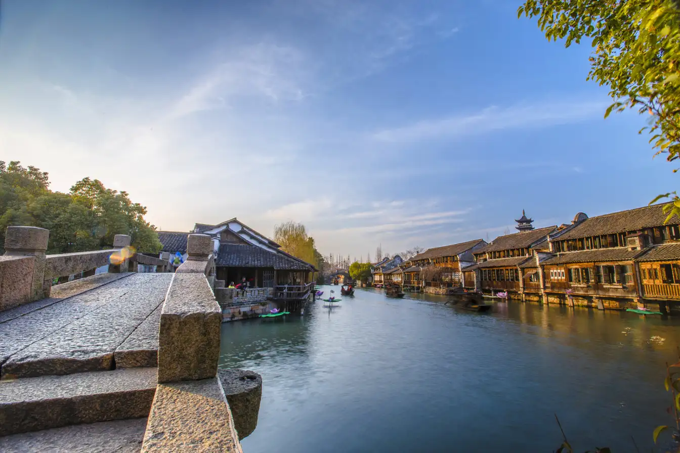 Wuzhen, Zhejiang, water town, ancient bridges, canals, traditional architecture