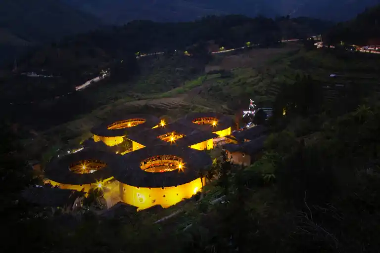 Ancient earthen buildings, Chinese architecture, cultural heritage, historic sites, traditional villages, scenic landscapes