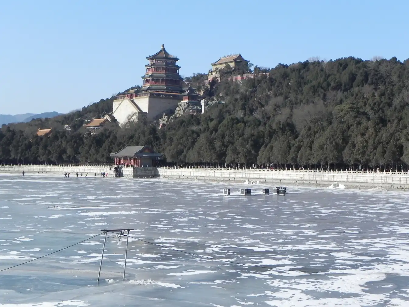 Beijing winter, frozen lake, Summer Palace