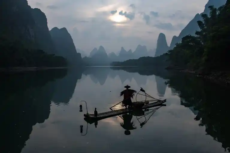 Li River Scenic Area, twilight beauty, scenic vistas