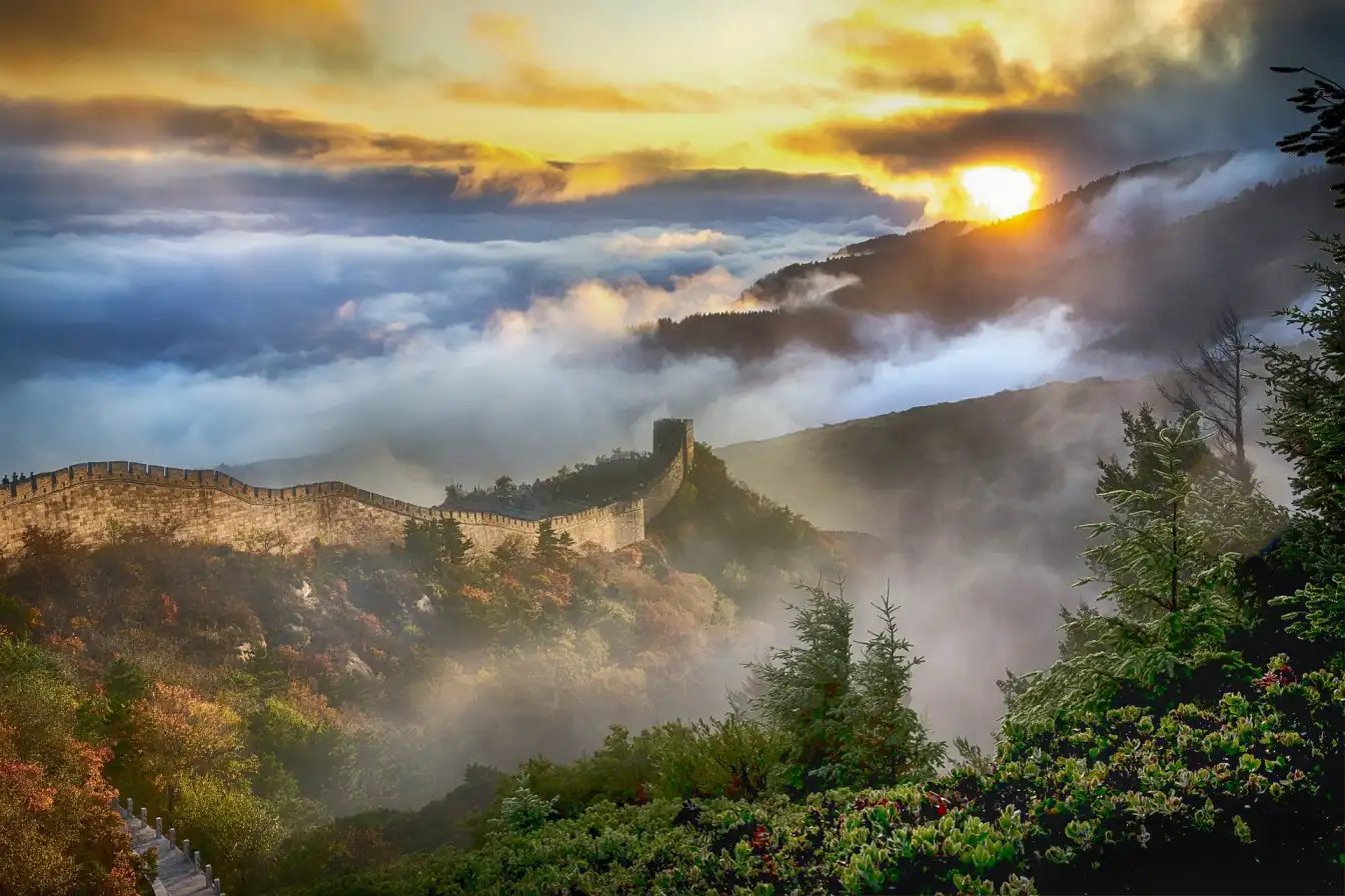 misty Great Wall, China ethereal, ancient dream