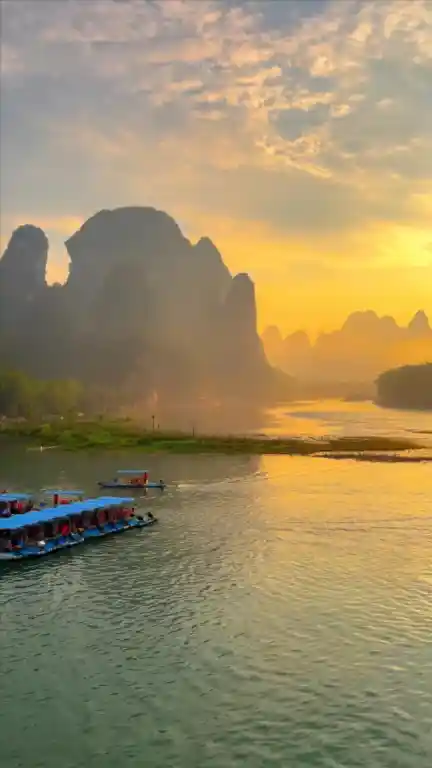 Li River, sunset view, travel China