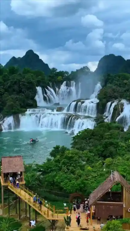 Asian waterfalls, Detian, China sightseeing