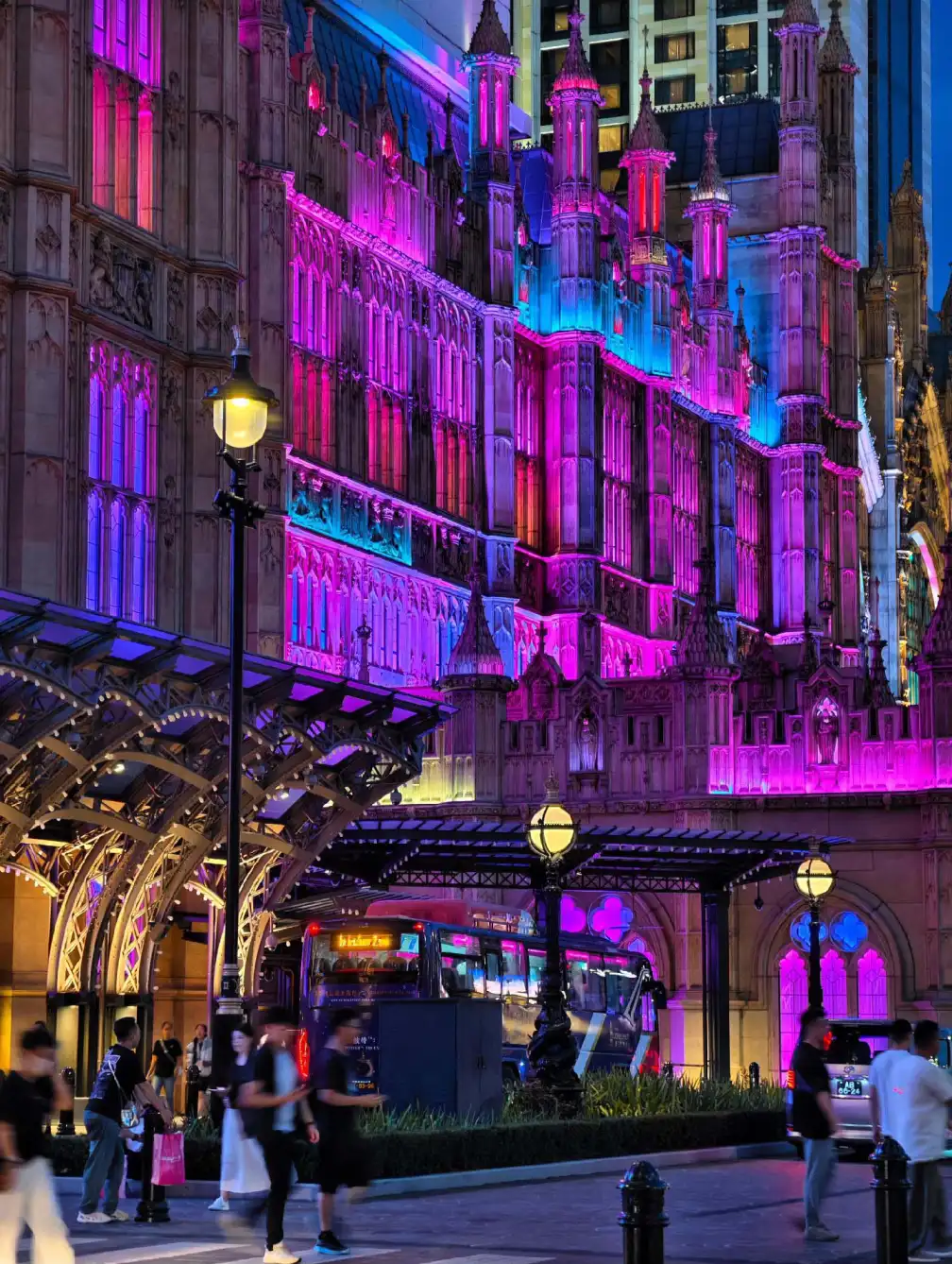 Macau night lights, urban scenery, Chinese travel spots